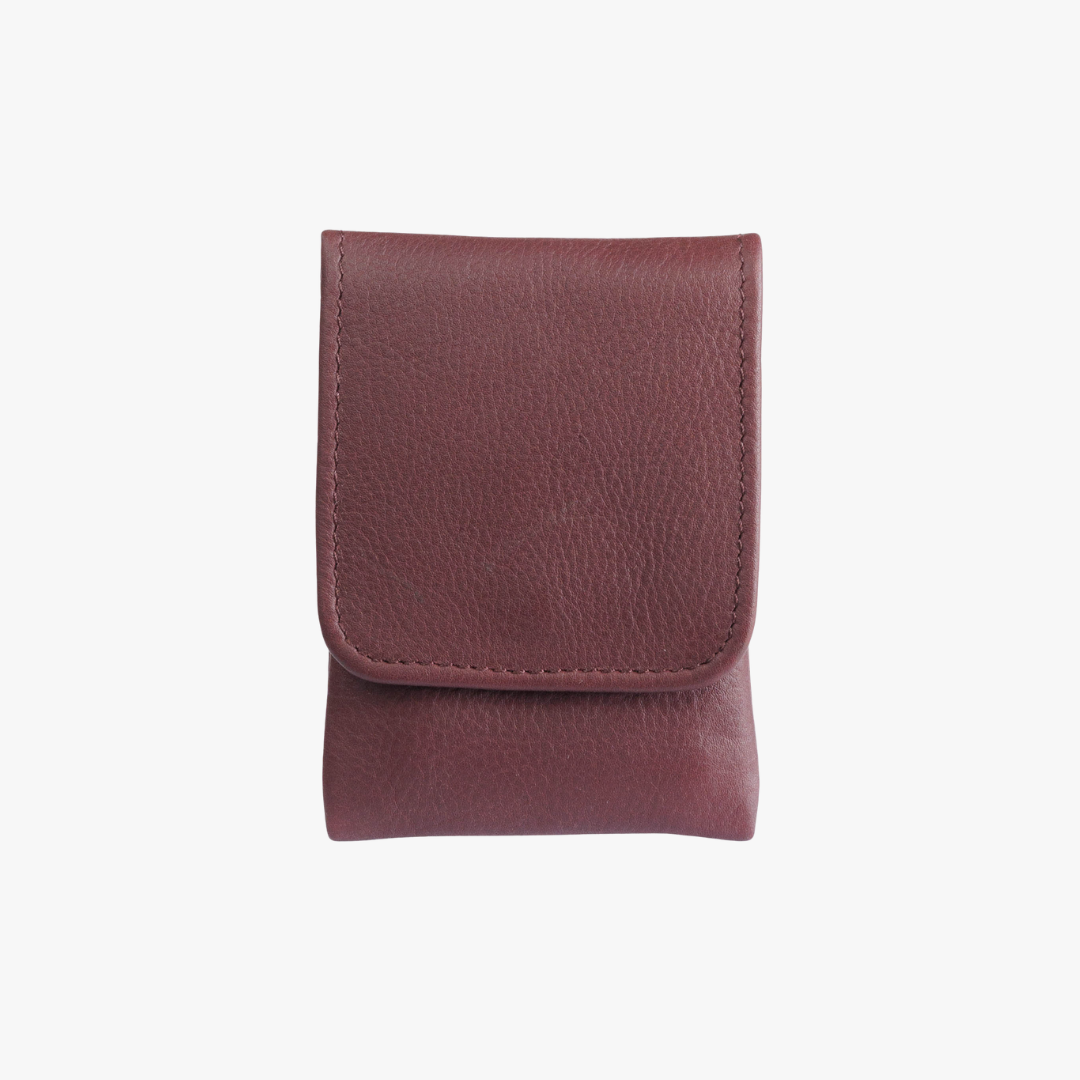 Pooch Leather | Stylish Treat Bag for Dog Biscuits and Poop Bags - Bordeaux Red