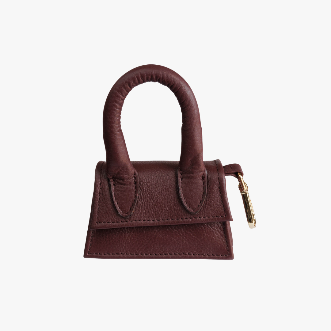 The Dog Musthaves Designer Bag - Treat Bag for Dog Biscuits and Poop Bag Dispenser - Bordeaux Red