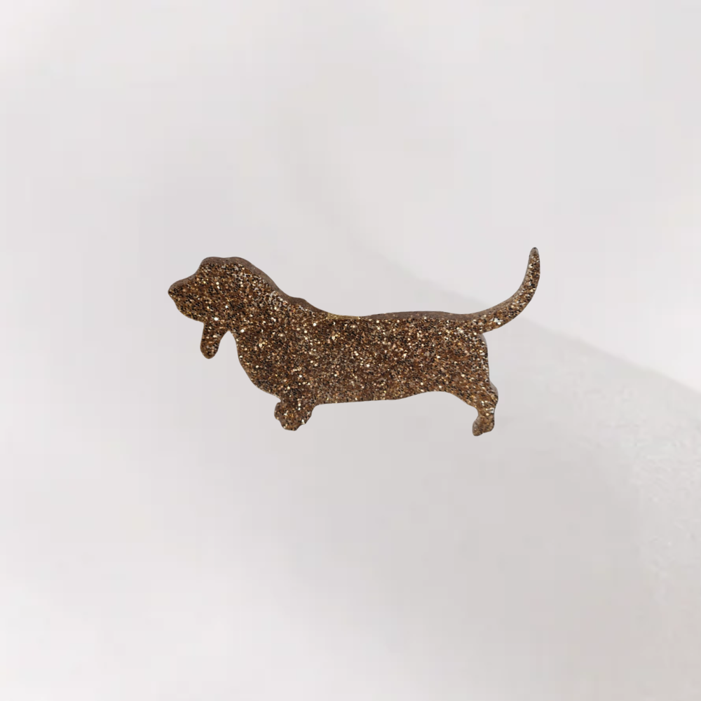 Luxe Glitter Kersthanger Basset Hound | The Dog Musthaves