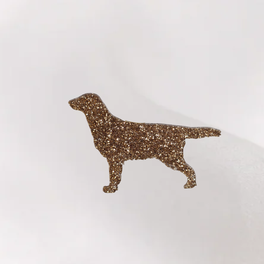 Luxe Glitter Kersthanger Flatcoated Retriever | The Dog Musthaves
