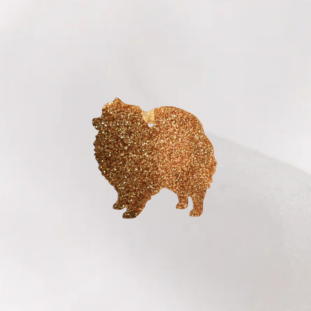 Luxe Glitter Kersthanger Pomeriaan | The Dog Musthaves