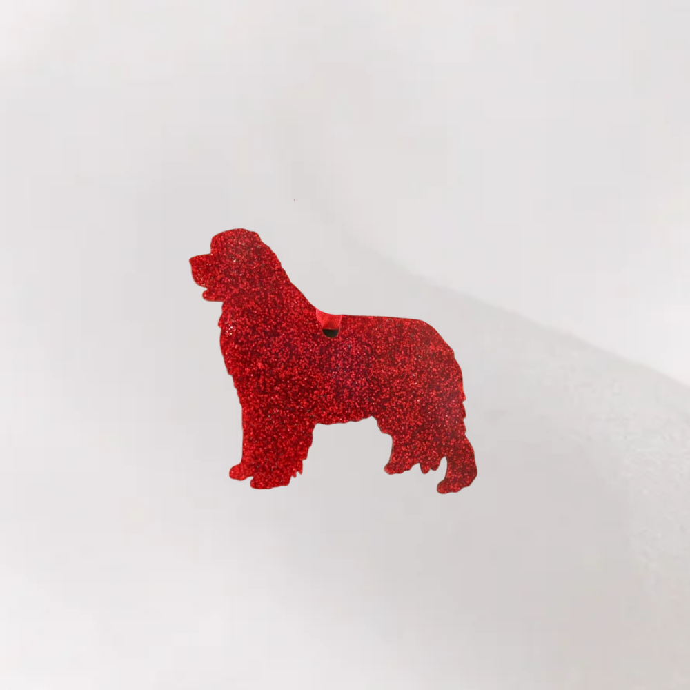 Luxe Glitter Kersthanger Newfoundlander | The Dog Musthaves