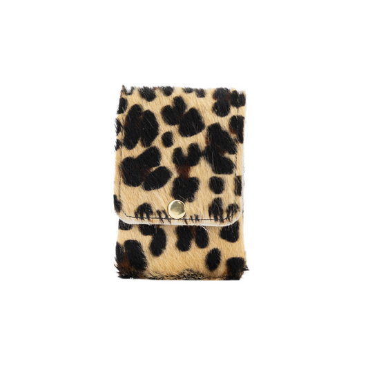 Pooch leather | Stylish Bag for Dog Biscuits and Poop Bags LEOPARD