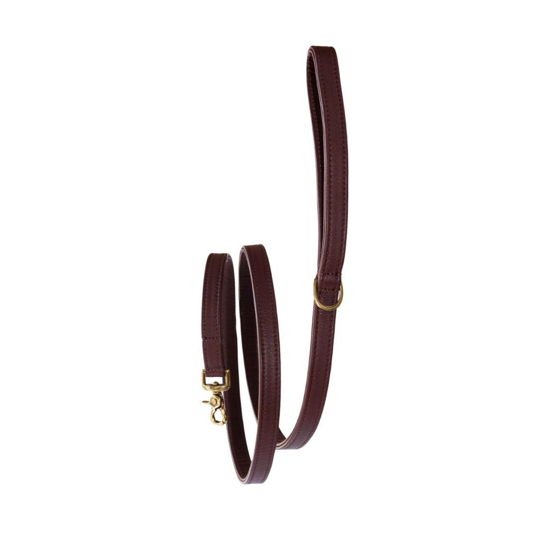 Dog leash with brass finish - Classic - Sand / Taupe