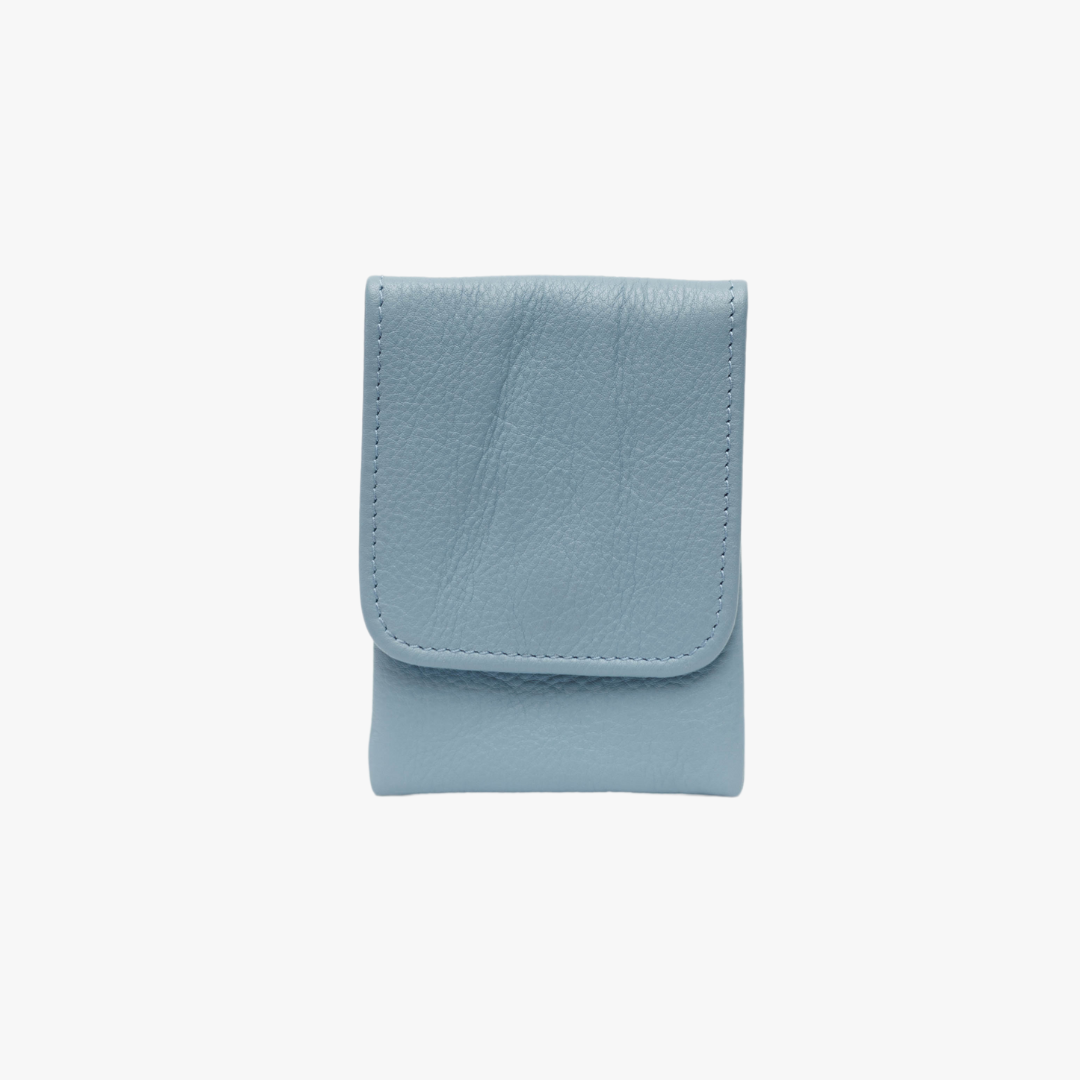 Pooch leather | Stylish Reward Bag for Dog Treats and Poop Bags - Light Blue