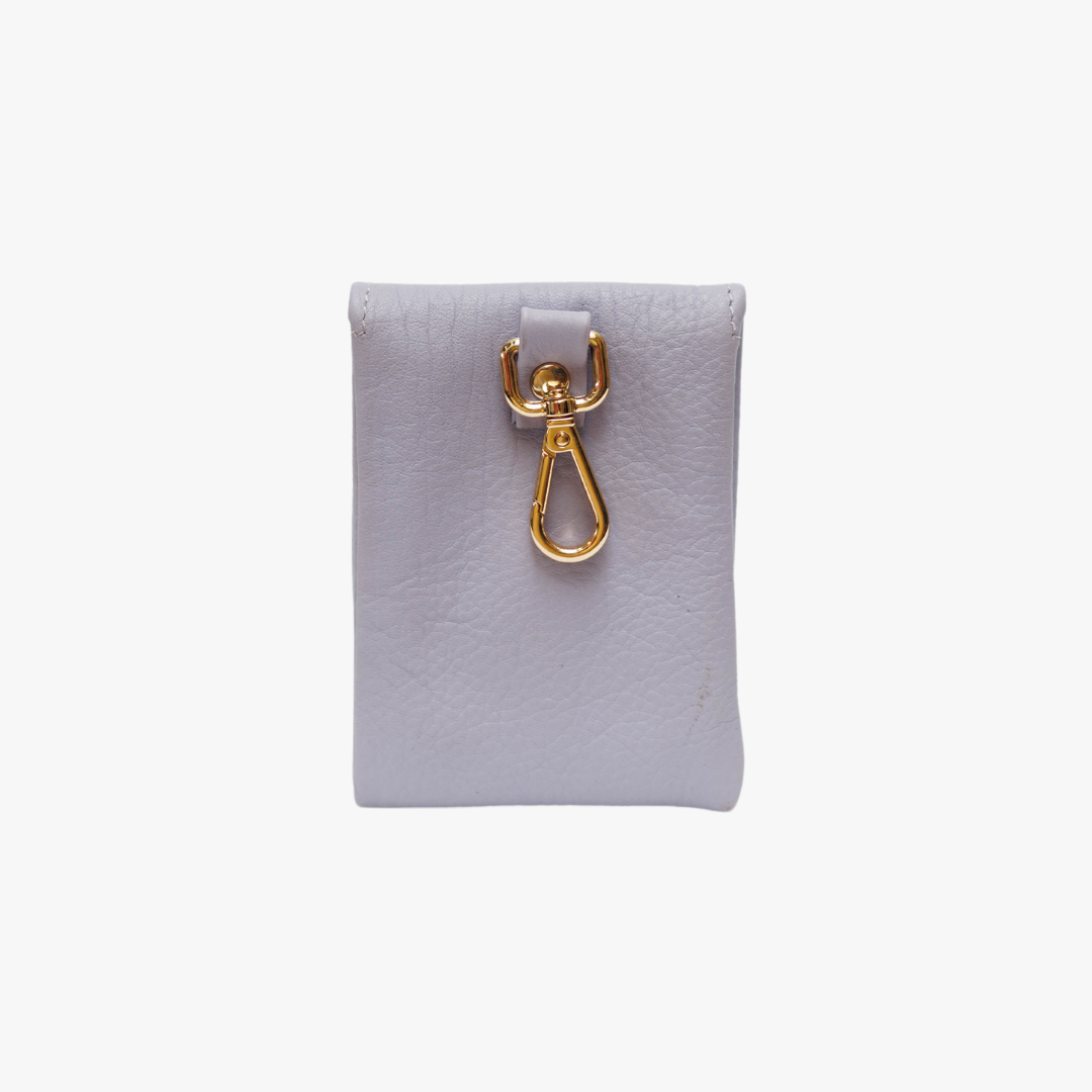 Pooch leather | Stylish Reward Bag for Dog Biscuits and Poop Bags - Lilac Purple