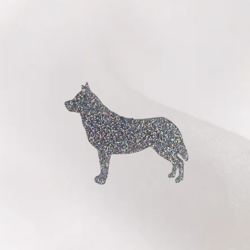 Luxe Glitter Kersthanger Witte Herder | The Dog Musthaves