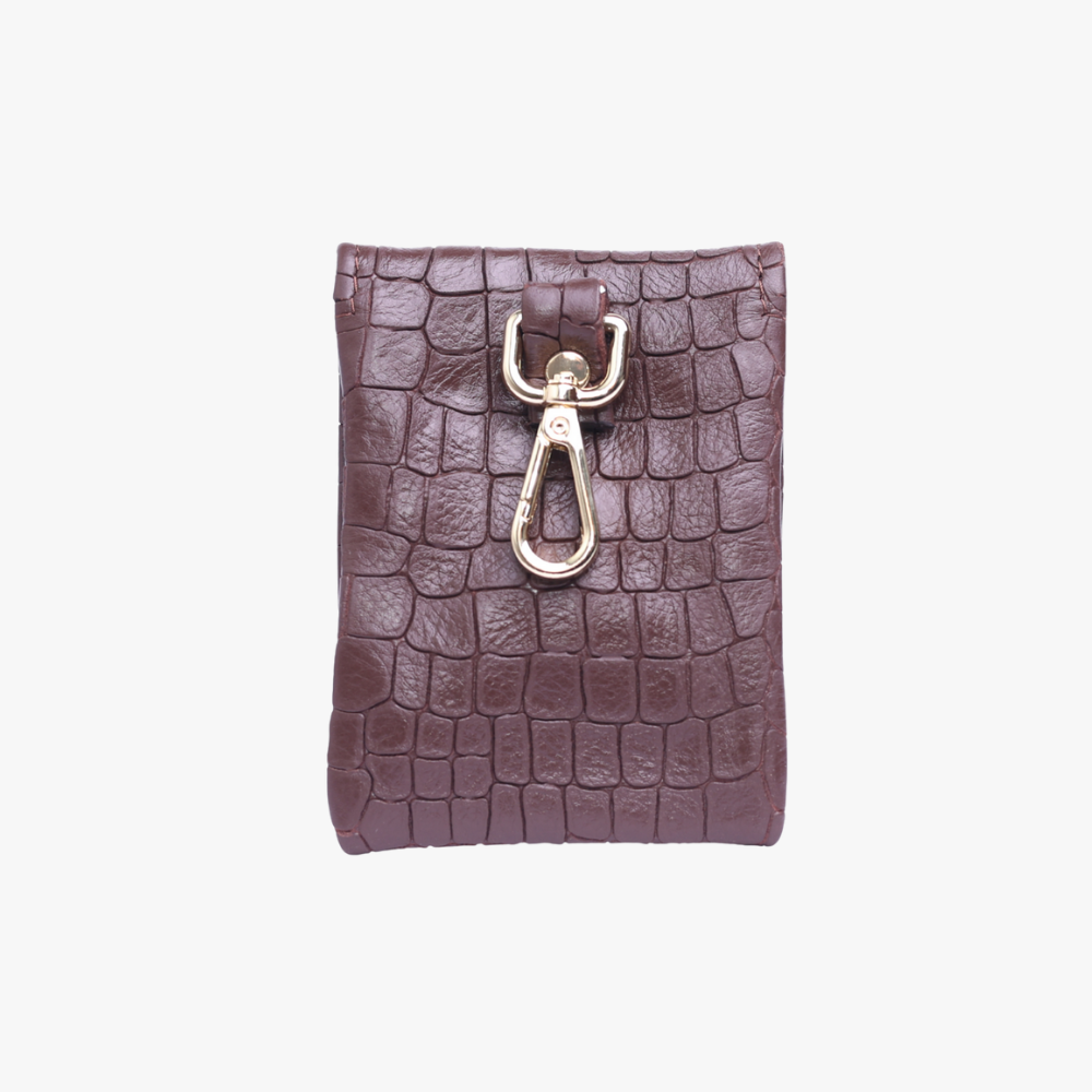 Croco Pooch leer | Stijlvolle Beloningstasje voor Hondenkoekjes en Poepzakjes