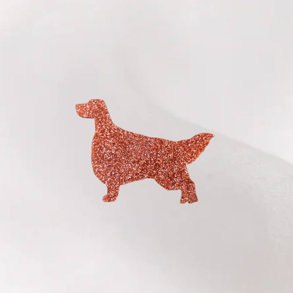 Luxe Glitter Kersthanger Ierse Setter | The Dog Musthaves
