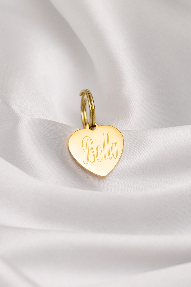 Dog tag gold with name - BELLA